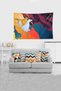 Multi-Colored Jungle King Pattern Stain-Resistant Velvet Fabric Wall Cloth Wall Carpet Tapestry - 2