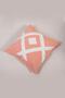Special Design Orange Cotton Fabric with Punch Embroidery Throw Pillow Cover 43x43 Cm - 2