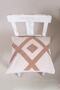 Specially Designed Beige Cotton Fabric with Brown Punch Embroidery Throw Pillow Cover 43x43 Cm - 4