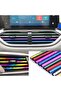 Car Interior Air Conditioner Ventilation Grille Decorative Strip Trim Set Green - 6