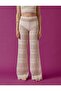 Knit Detailed Wide Leg Trousers - 3