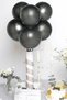 Space Gray Colored Chrome Balloon 50 Pieces 30 Cm Dark Gray Incredibly Bright Color Vivid Birthday Party - 7