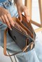 Dayanna Black Tan Women's Shoulder and Crossbody Bag 16x22 Size - 3
