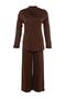 Kahverengi Cut Out Detaylı Triko Alt&Üst Takım TBBAW23CP00027 - 6
