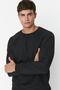 Siyah Oversize/Geniş Kesim İçi Polar/Sıcak Tutan Reglan Kol Sweatshirt TMNAW23SW00190 - 5