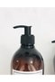 Amber Glass Look Plastic Liquid Soap Bottle 500 ml with Pump Cap - 2
