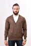 Wool Classic Men's Knitwear Cardigan - Brown
