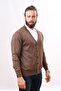 Wool Classic Men's Knitwear Cardigan - Brown - 3