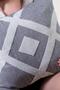 Custom Designed Cushion Cover with Punch Embroidery on Charcoal grey Cotton Fabric, 43x43 cm - 5