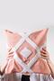 Special Design Orange Cotton Fabric with Punch Embroidery Throw Pillow Cover 43x43 Cm - 5