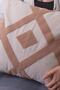 Specially Designed Beige Cotton Fabric with Brown Punch Embroidery Throw Pillow Cover 43x43 Cm - 3