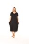 Plus Size Ethnic Double Pocket Knee Length Short Sleeve Comfortable Cut Viscose Combed Cotton Dress