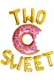 2 Years Birthday Donut Two Sweet Foil Balloon Set