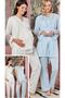 4703 Maternity 3-Piece Pajamas Dressing Gown Set
