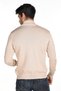 Dark Beige Men's Cotton Half Turtleneck Knitwear Sweater - 4