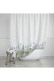 Bathroom Curtain 1x180x200 Single Wing Shower Curtain with Ring Gift 2558