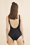 Women's Black Cuped Swimsuit - 4