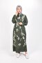 Cotton Sile Cloth Khaki Green Dress