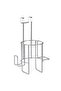 Hanging Hair Dryer Holder for Cabinet Door Chrome Sf262