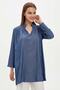 R4499AZ.Oversize Fit Basic منسوج تونيك ()
