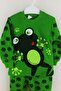 Baby Girl, Boy, Green Frog Patterned Pajama Set - 2