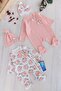 Baby Girl Pink Double Long Sleeve Jumpsuit Set