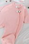 Baby Girl Pink Double Long Sleeve Jumpsuit Set - 3