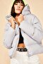 Women's Gray Hooded Puffer Coat 10141018 - 2