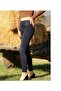 Women's Dark Navy High Waist Elastic Leggings Jeans - 3