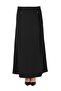 Women's Hijab Long 6 Piece Ribbed Black Skirt