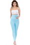 Women's Light Blue High Waist Recovery Corset Tights