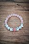 Women's Pink Quartz, Howlite Bracelet