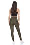 High Waist - Wide Belted Recovery Disco Knitted Leggings - Khaki - 8