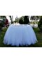 Fluffy Crystal Tutu Tulle Incubator Skirt 30 M2- White Color - 4