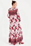 1947 FLORAL PATTERNED DRESS WITH PACKED SLEEVE ROBEL - 3