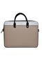 -233 Beige/White/Black 39X30X6.5Cm Faux Leather Briefcase