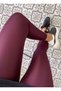 Women's Burgundy High Waist Daily and Sports Use, Does Not Show Underwear, Shady Disco Leggings