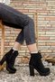Black Suede Women's High Heel Boots 0012sp01 - 5