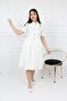 Waiter Boy Neck Buttoned Dress