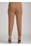 Women's Tan Ankle Length Fabric Trousers - 2