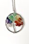 7 Chakra Tree of Life Wire Wrap Natural Stone Chakra Balance Necklace - 3