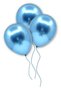 Blue Colored Chrome Balloon 10 Pieces 30 Cm Incredibly Shiny Mirrored Color Vivid Birthday Party Balloon