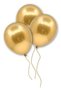 Gold Colored Chrome Balloon 50 Pieces 30 Cm Golden Yellow Incredibly Bright Color Vivid Birthday Party - 2