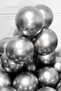 Space Gray Colored Chrome Balloon 50 Pieces 30 Cm Dark Gray Incredibly Bright Color Vivid Birthday Party - 5