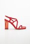 Women's Transparent Colored Heel Strap Shoes - 4