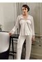 190 Six-Piece Combed Cotton Nightgown - Dressing Gown Set Ecru - 3