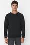 Siyah Oversize/Geniş Kesim İçi Polar/Sıcak Tutan Reglan Kol Sweatshirt TMNAW23SW00190 - 4