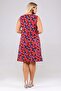 V-Neck Flower Pattern Detailed Sleeveless Plus Size Women's Lycra Comfortable Dress-red - 8