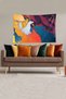 Multi-Colored Jungle King Pattern Stain-Resistant Velvet Fabric Wall Cloth Wall Carpet Tapestry - 3