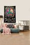 Multicolored Peace Peace Marked Stain Resistant Velvet Fabric Wall Cloth Wall Carpet Tapestry - 2